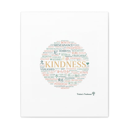 Kindness Word Cloud Canvas | Fresh Start Minimalist Wall Art