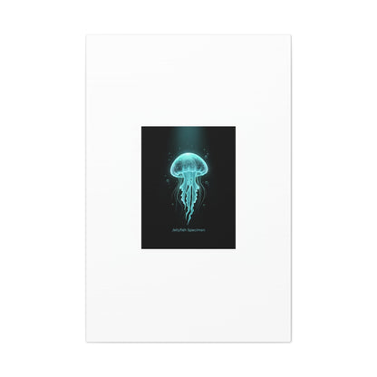 Bioluminescent Jellyfish Art Canvas | Deep Sea Aesthetic, Neon Glow