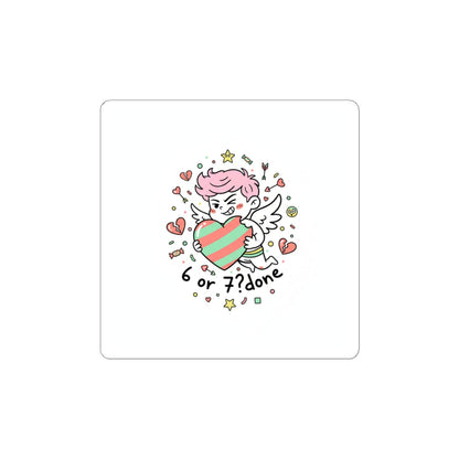 Weird Cupid Heart Sticker | Weird Valentine, quirky heart chaotic love design