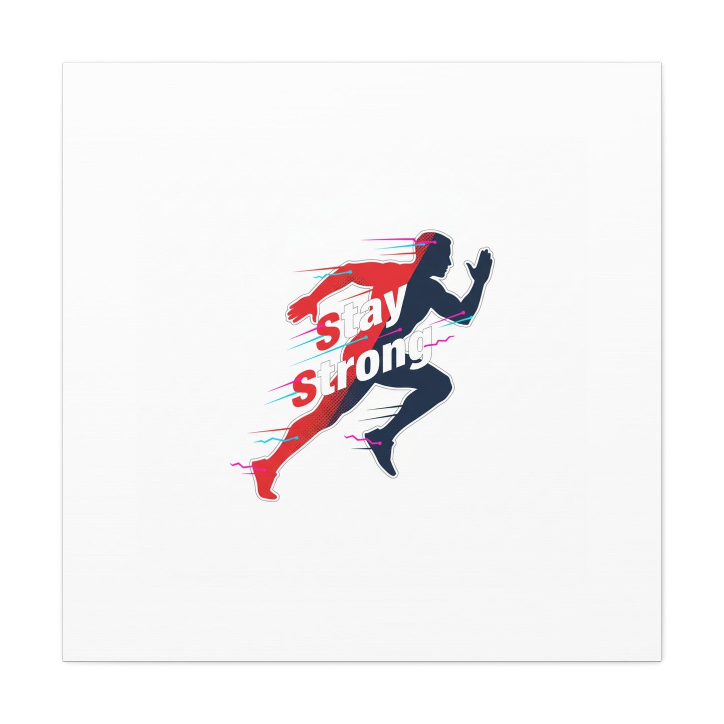 Stay Strong Runner Canvas | Fitness Motivation, Gym Wall Art