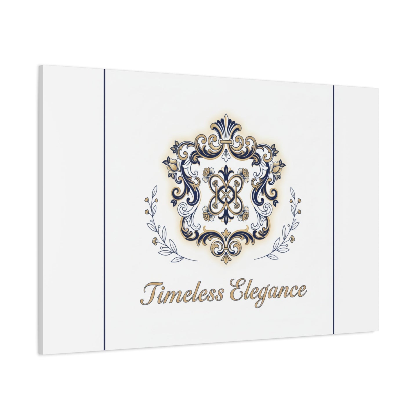 Ornate Brooch Emblem Canvas | Vintage Formalwear Accents, Baroque Print