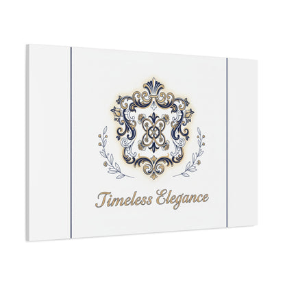 Ornate Brooch Emblem Canvas | Vintage Formalwear Accents, Baroque Print
