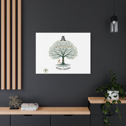 Handwritten Doodle Tree Canvas | Matte Stretched Wall Art