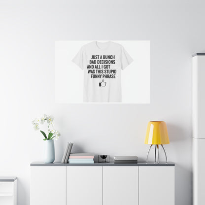 self-deprecating quote Canvas | sarcastic introvert wall art, anxiety humor