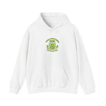 Pickle Enthusiast Crest Hoodie | brine design, pickle lover apparel