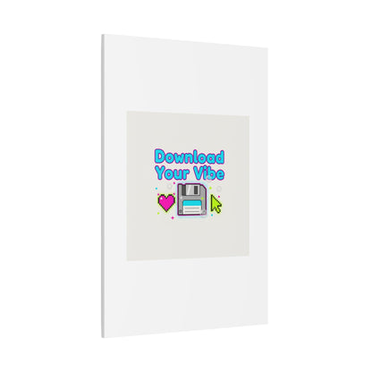 Download Your Vibe Canvas | Y2K Retro Tech, Pixel Floppy Disk Poster