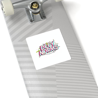 Defy Norms Sticker | Anti-Aesthetic, Glitch Font, Chaotic Design