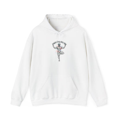 Loud Self-Care Metal Font Hoodie | gothic wellness quote, edgy self-care merch