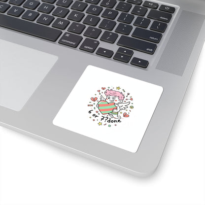 Weird Cupid Heart Sticker | Weird Valentine, quirky heart chaotic love design