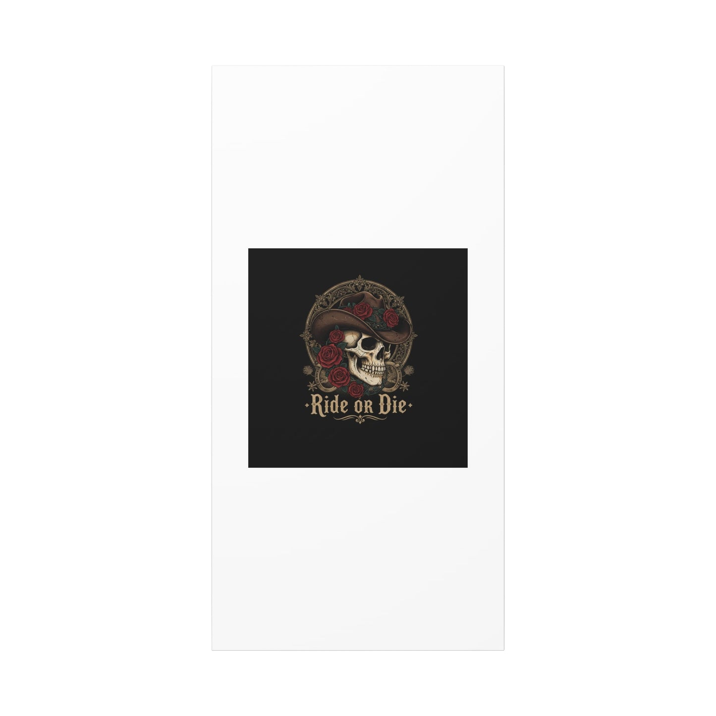 Ride or Die Skull Canvas | Western Skull Art, Gothic Americana