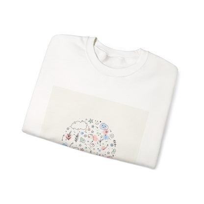 Hand-Drawn Doodle Circle Sweatshirt | line drawing, sketch pattern