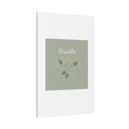 Breathe Mountain Line Canvas | Nature Symbols, Minimal Forest Wall Art