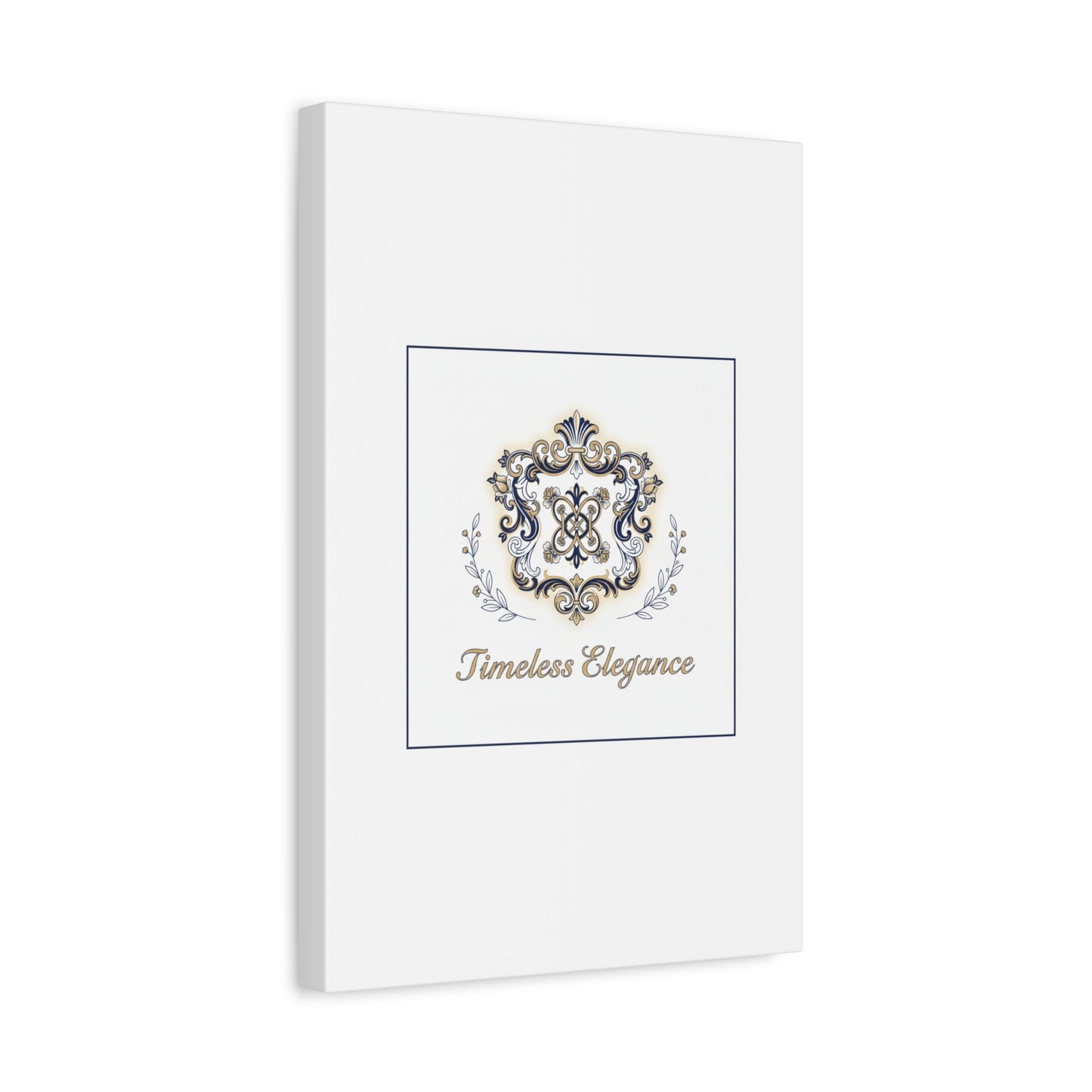 Ornate Brooch Emblem Canvas | Vintage Formalwear Accents, Baroque Print