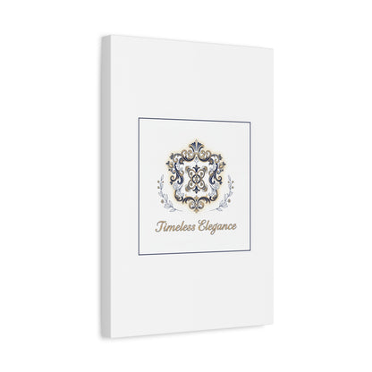 Ornate Brooch Emblem Canvas | Vintage Formalwear Accents, Baroque Print