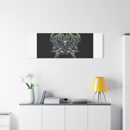 Love My Dog metal font Canvas | gothic wellness quote, edgy self-care merch