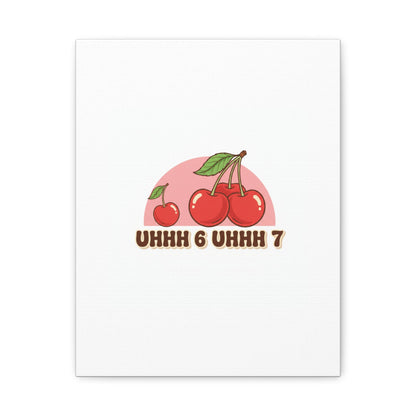Six Severn Cherry Retro Graphic Canvas | kawaii fruit print, vintage cherry design