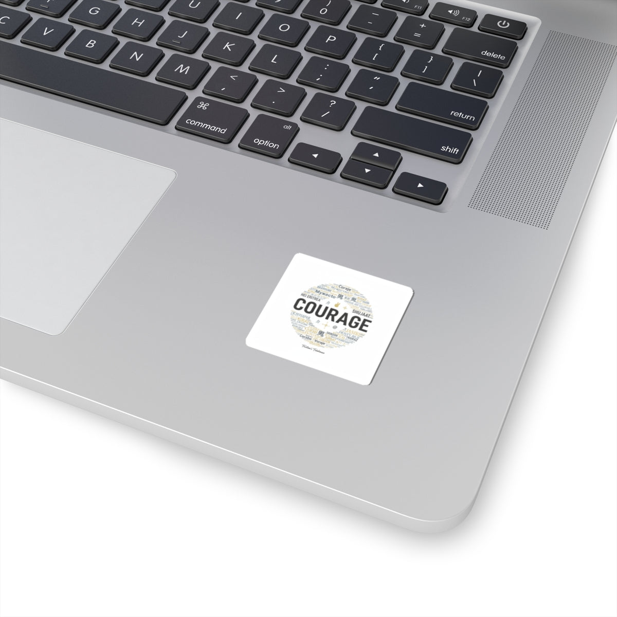 Courage word cloud Sticker | Fresh-Start Minimalism, neutral typography