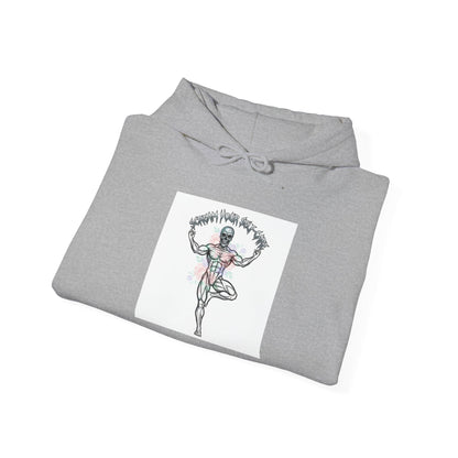 Loud Self-Care Metal Font Hoodie | gothic wellness quote, edgy self-care merch