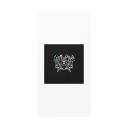 Love My Dog metal font Canvas | gothic wellness quote, edgy self-care merch