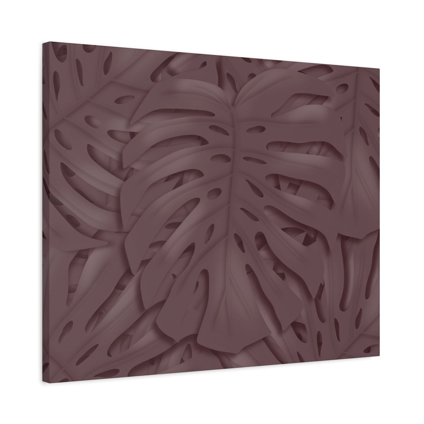 Merlot Monstera Canvas Print – Botanical Wall Art
