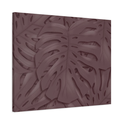 Merlot Monstera Canvas Print – Botanical Wall Art