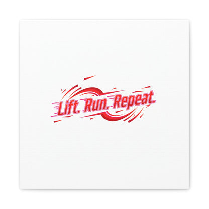 Lift Run Repeat Canvas | Fitness Wall Art, Gym Motivation