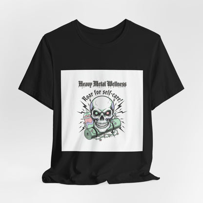 Heavy Metal Wellness Skull Tee | metal font shirt, gothic wellness quote