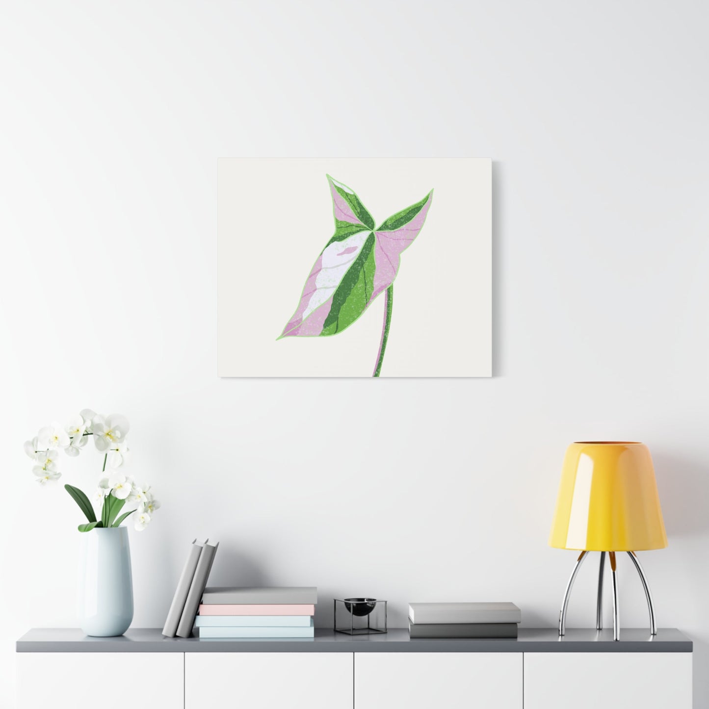 Syngonium Tricolor Canvas Print – Botanical Wall Art