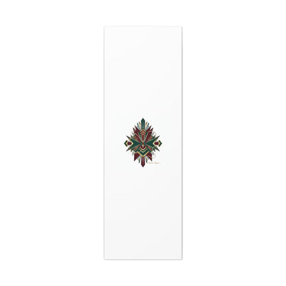 Art Deco geometric brass print Canvas | Neo-Deco chrome & gold fan motif
