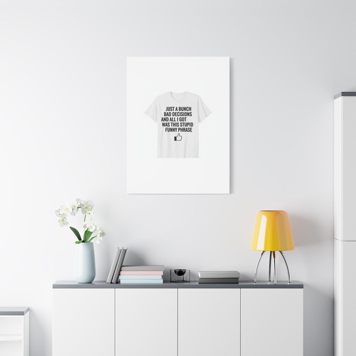 self-deprecating quote Canvas | sarcastic introvert wall art, anxiety humor