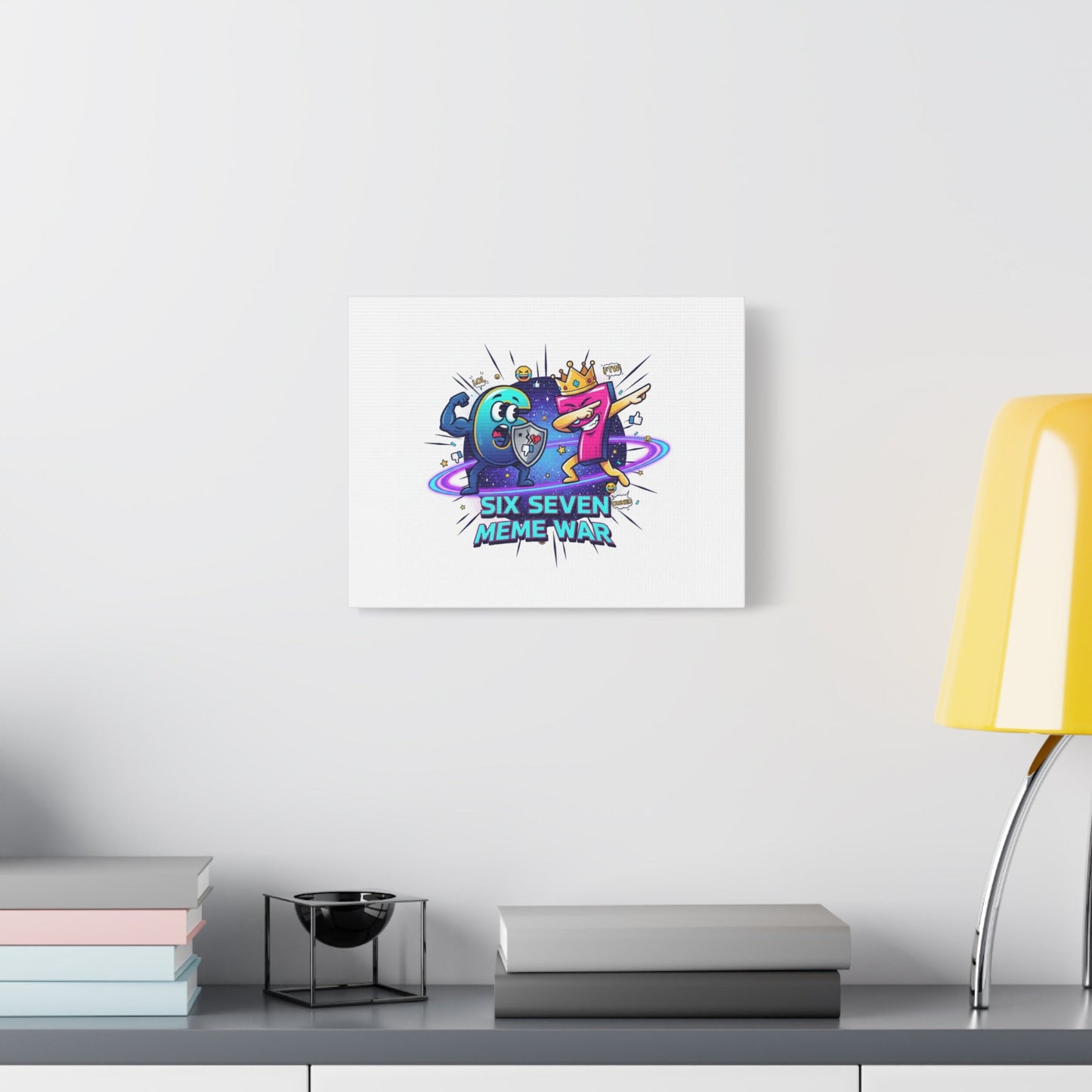Six Seven Meme War Canvas | Legendary Internet Battle Art, Viral Culture Wall Decor