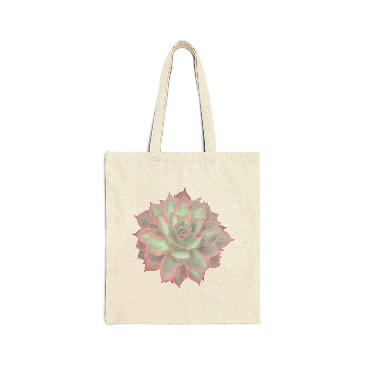 Echeveria Violet Queen Succulent Canvas Tote Bag – Eco Friendly Everyday Carry