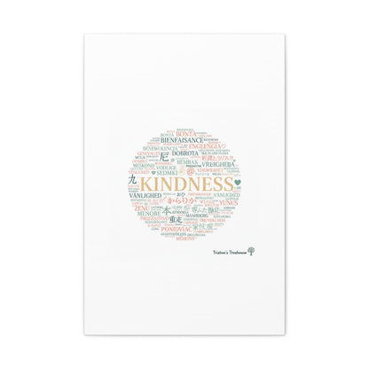 Kindness Word Cloud Canvas | Fresh Start Minimalist Wall Art