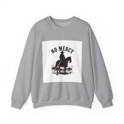 No Mercy cowboy silhouette Sweatshirt | western skull art, gothic Americana