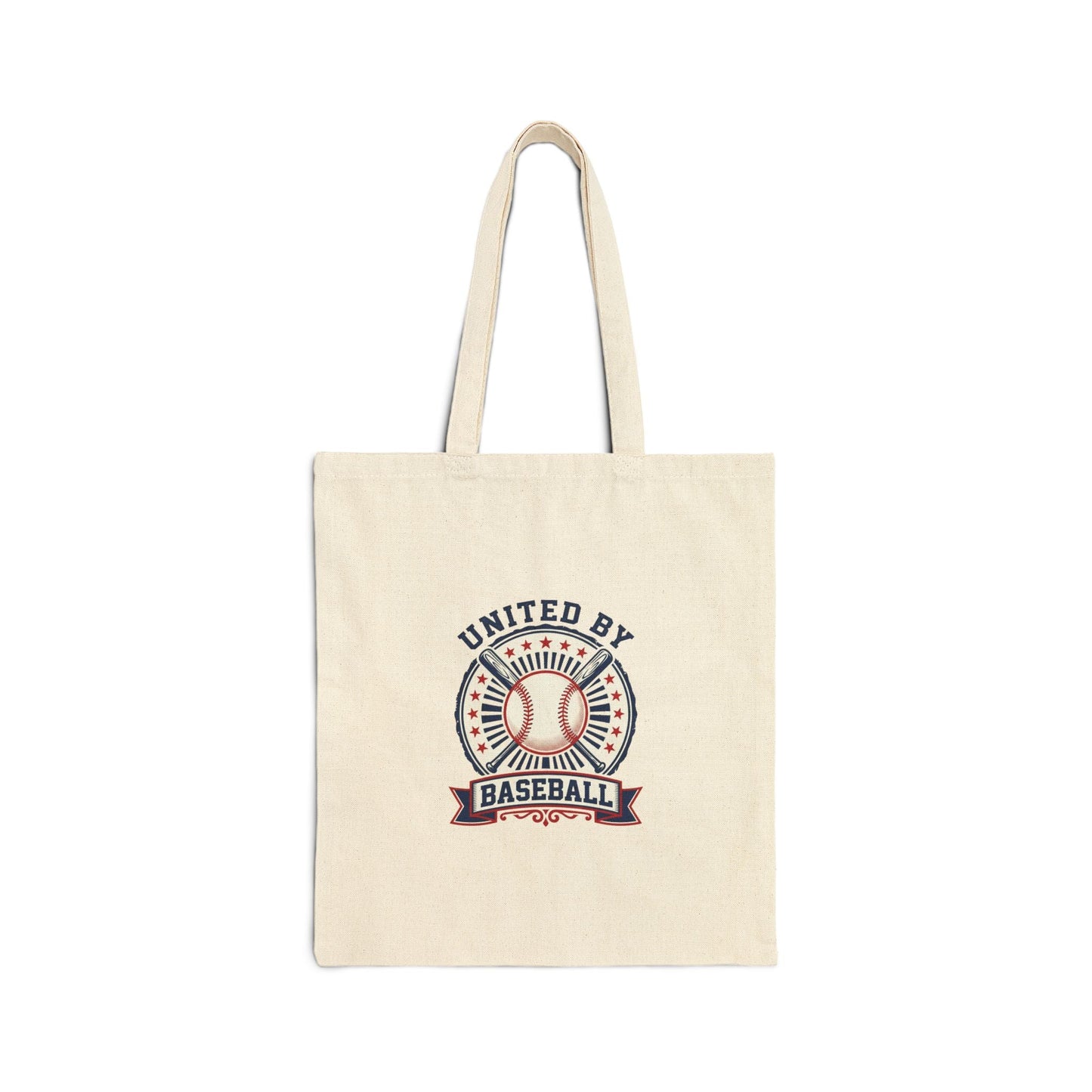 United by Baseball Tote, patriotic baseball graphic, vintage ballpark aesthetic