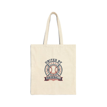 United by Baseball Tote, patriotic baseball graphic, vintage ballpark aesthetic