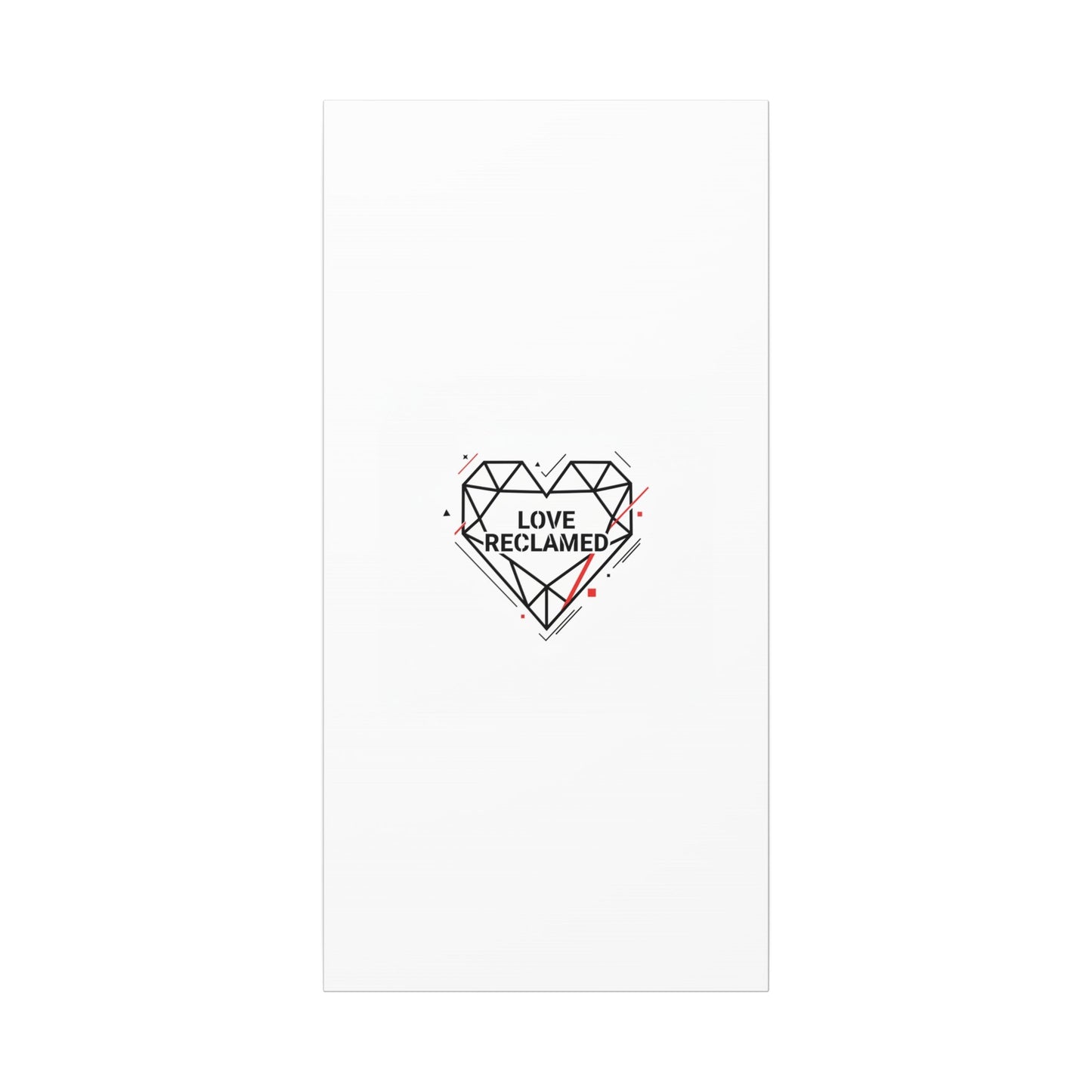 Love Reclaimed Canvas | modern heart design, minimalist love icon
