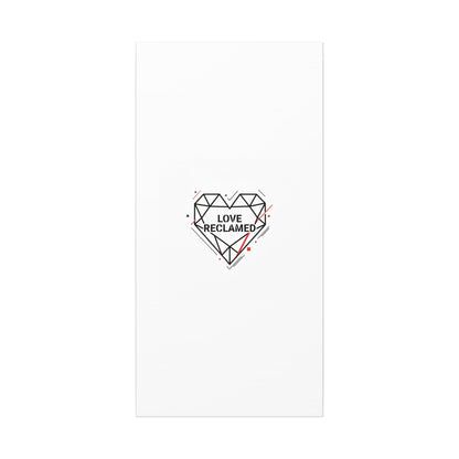 Love Reclaimed Canvas | modern heart design, minimalist love icon