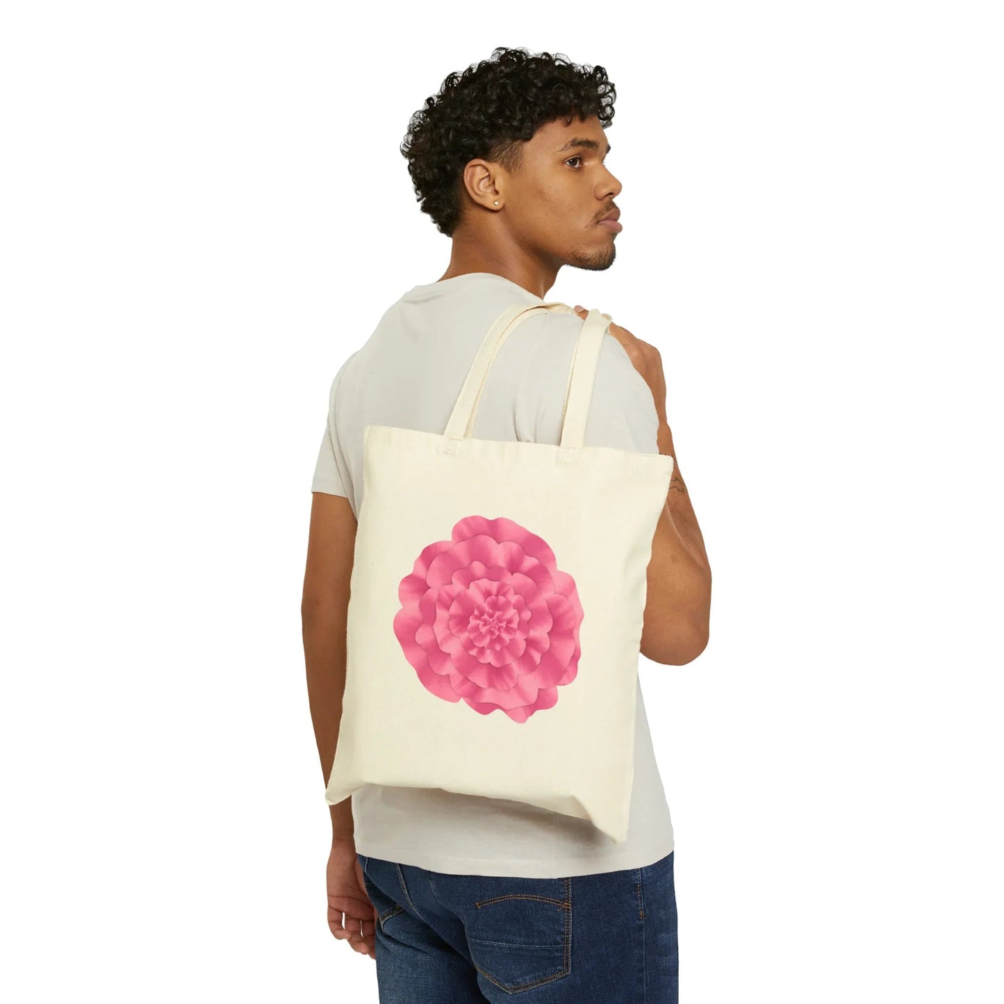Peony Canvas Tote Bag – Eco Friendly Everyday Carry