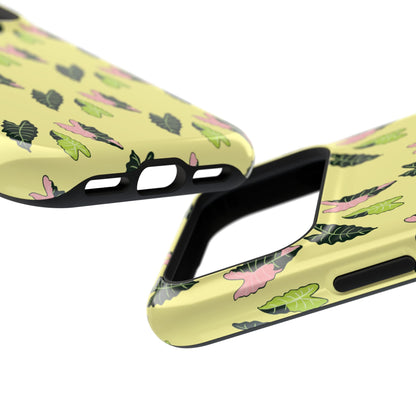 Alocasia Pattern Phone Case – Dual Layer Protective Cover