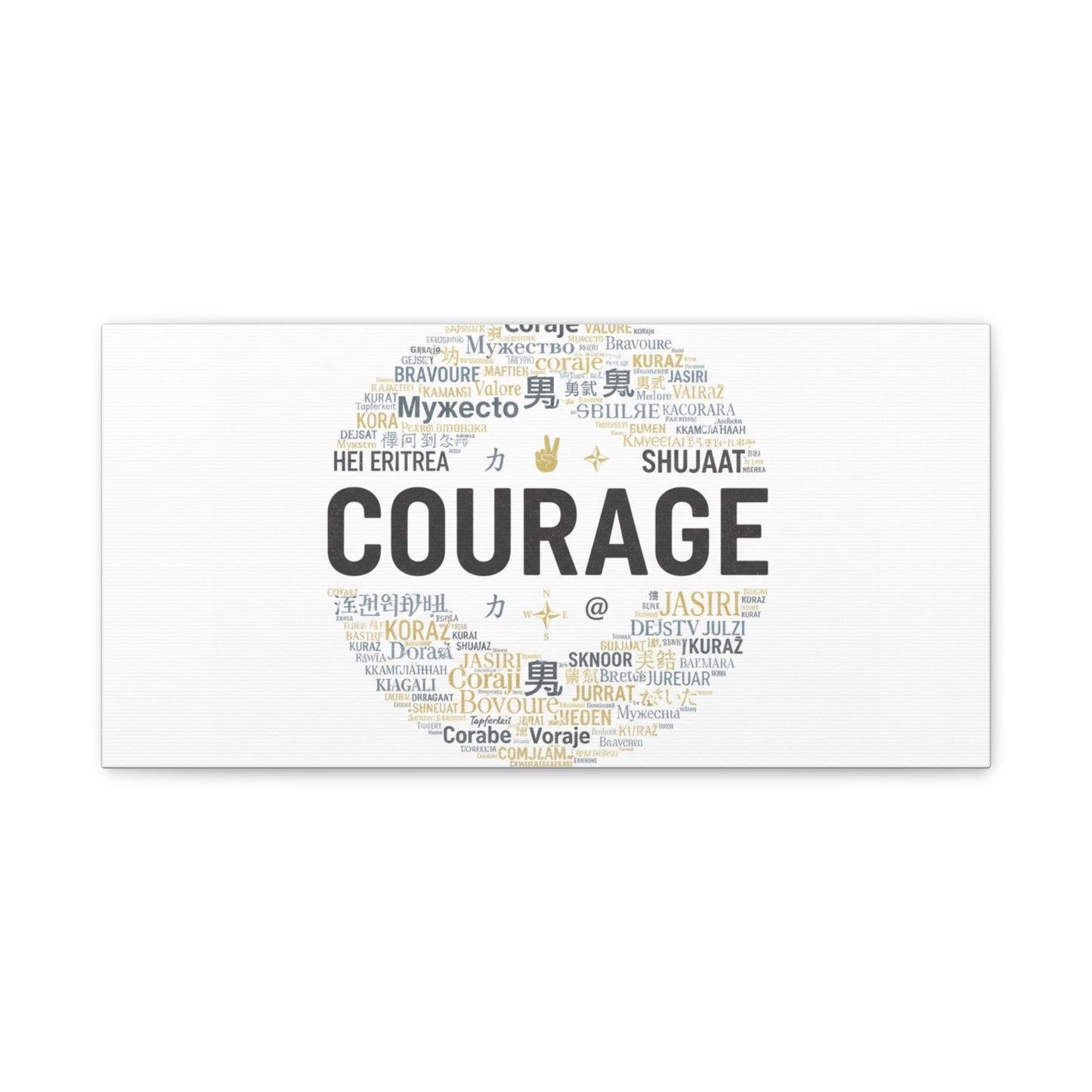 Courage Word Cloud Canvas | Fresh-Start Minimalism art print
