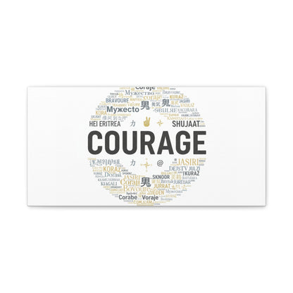 Courage Word Cloud Canvas | Fresh-Start Minimalism art print