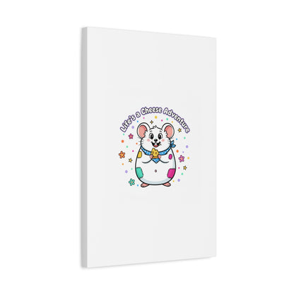 Life's a Cheese Adventure Canvas | Rodent-Core rat art print