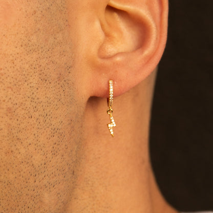 CZ Lightning Bolt Earrings