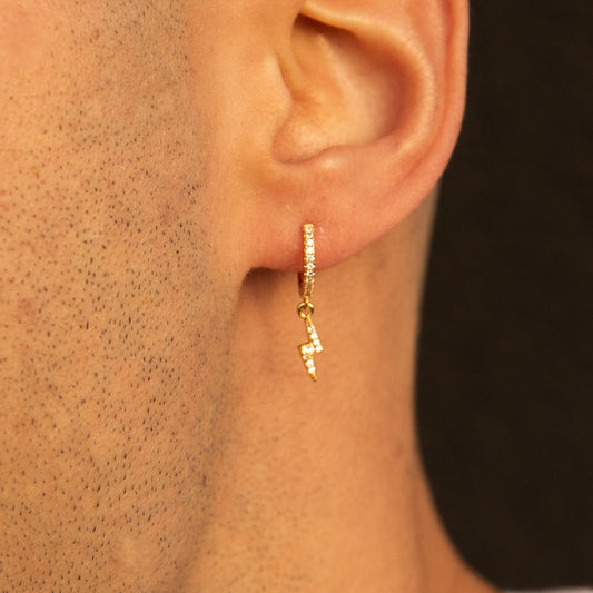 CZ Lightning Bolt Earrings