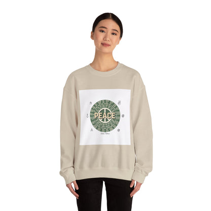 Handwritten Peace Doodle Sweatshirt | sketch aesthetic, hand drawn message