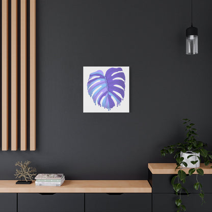 Purple Monstera Canvas Print – Botanical Wall Art