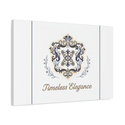 Ornate Brooch Emblem Canvas | Vintage Formalwear Accents, Baroque Print