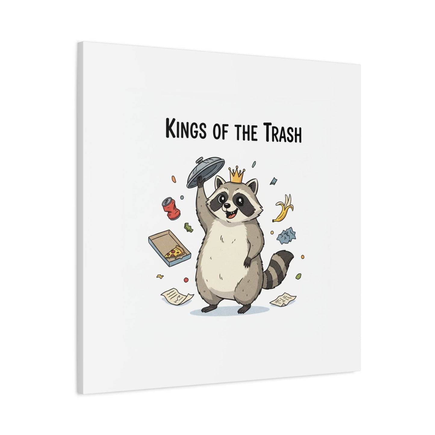 Kings of the Trash Canvas, Raccoon Doodle | Trash Panda, Goofy Critter Art