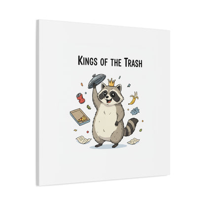 Kings of the Trash Canvas, Raccoon Doodle | Trash Panda, Goofy Critter Art